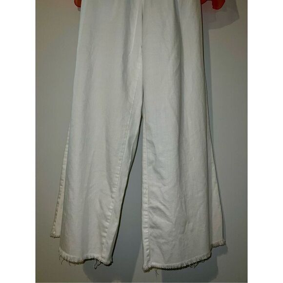 Women’s White Capri Pant Small - Raw Hem Boho - Picture 9 of 9